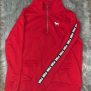 Pink/Victoria secret half zip sweater